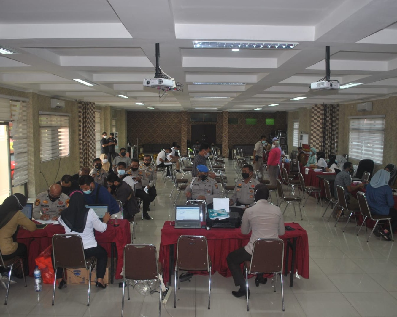 Polresta Pekanbaru Kembali Melakukan Vaksinasi Covid-19 Tahap Dua