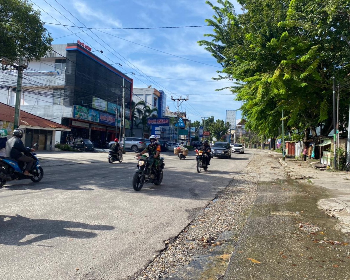 Sinergitas TNI Polri, Satuan Brimob Polda Riau Dan Kodim 0301/Pekanbaru Laksanakan Patroli Rutin Garnizun Di Bulan Suci Ramadhan 1443 H