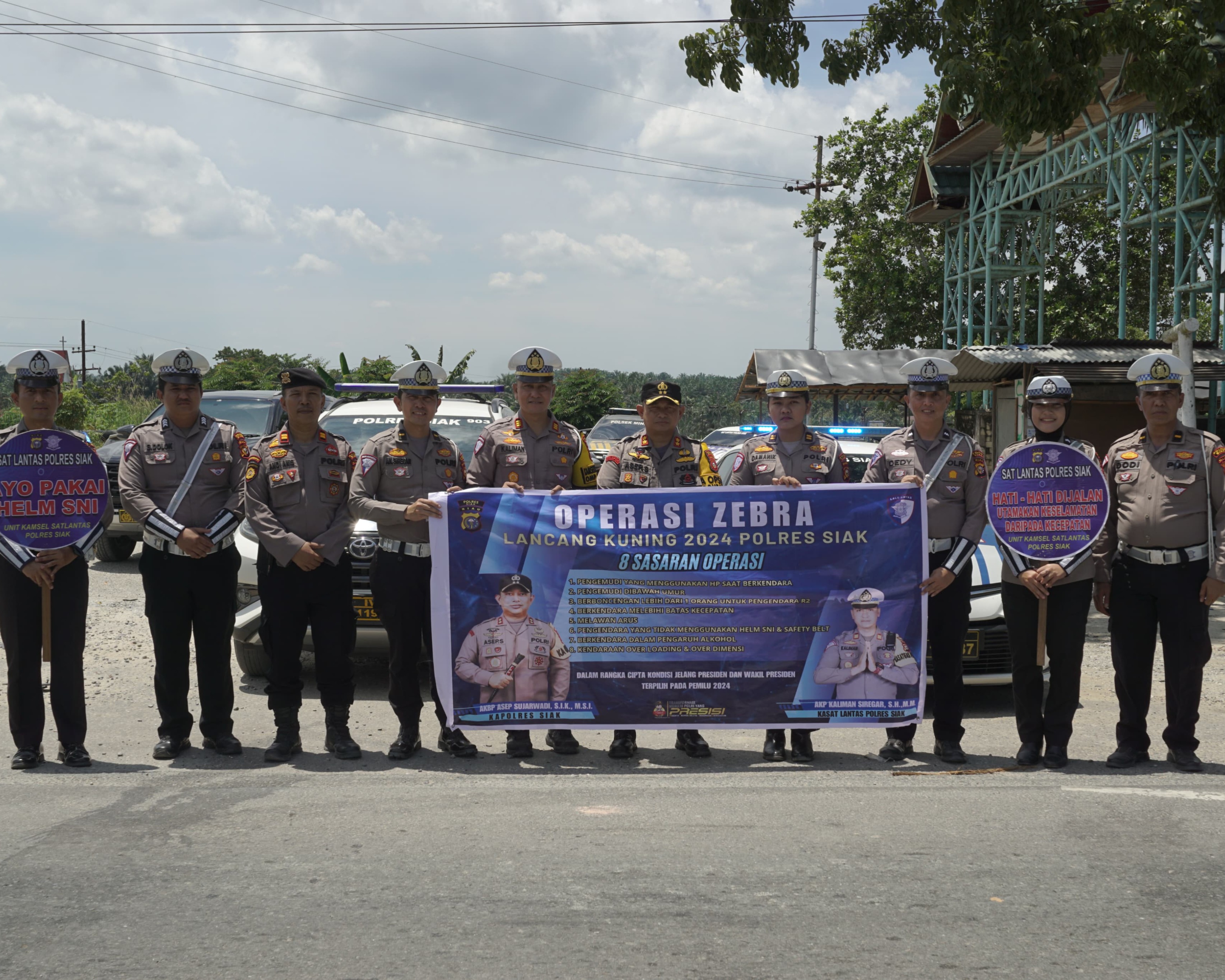 Kapolres AKBP Asep Sujarwadi Pimpin Langsung Kegiatan Operasi Zebra Lancang Kuning 2024 Polres Siak