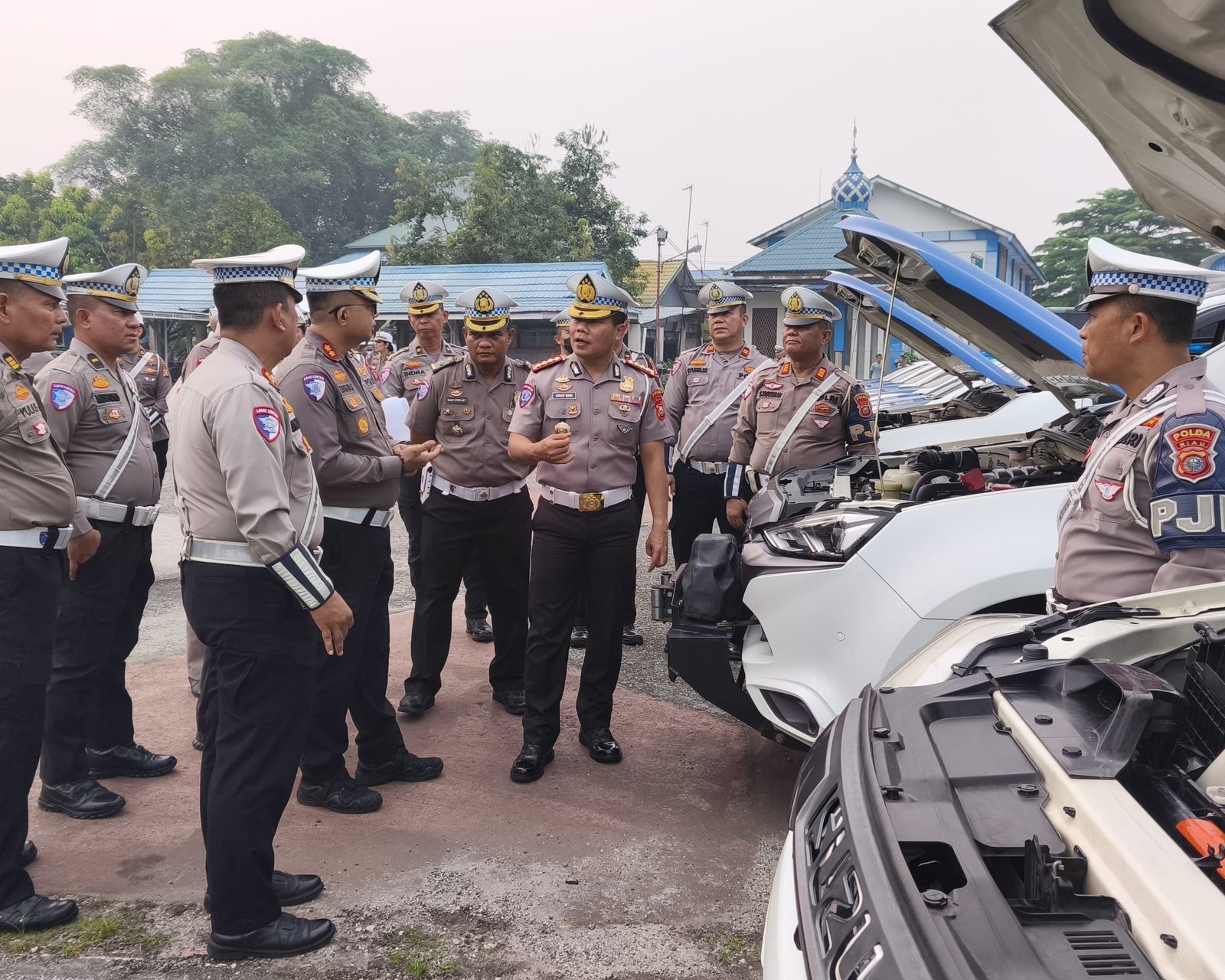 Jelang Ops Patuh Lancang Kuning 2026, Dirlantas Polda Riau Pimpin Apel Pagi Dan Pengecekan Kendaraan Patroli
