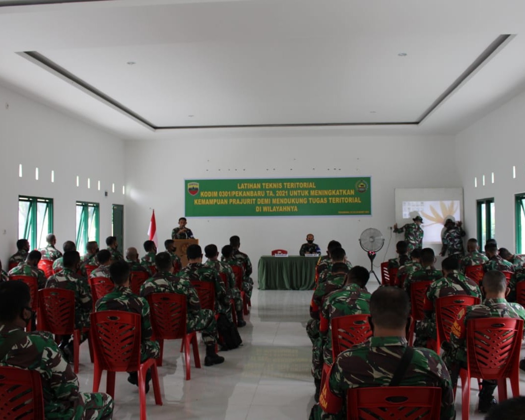 Tingkatkan Kemampuan Prajurit, Kodim 0301/PBR Gelar Latihan Teknis Teritorial Tahun 2021