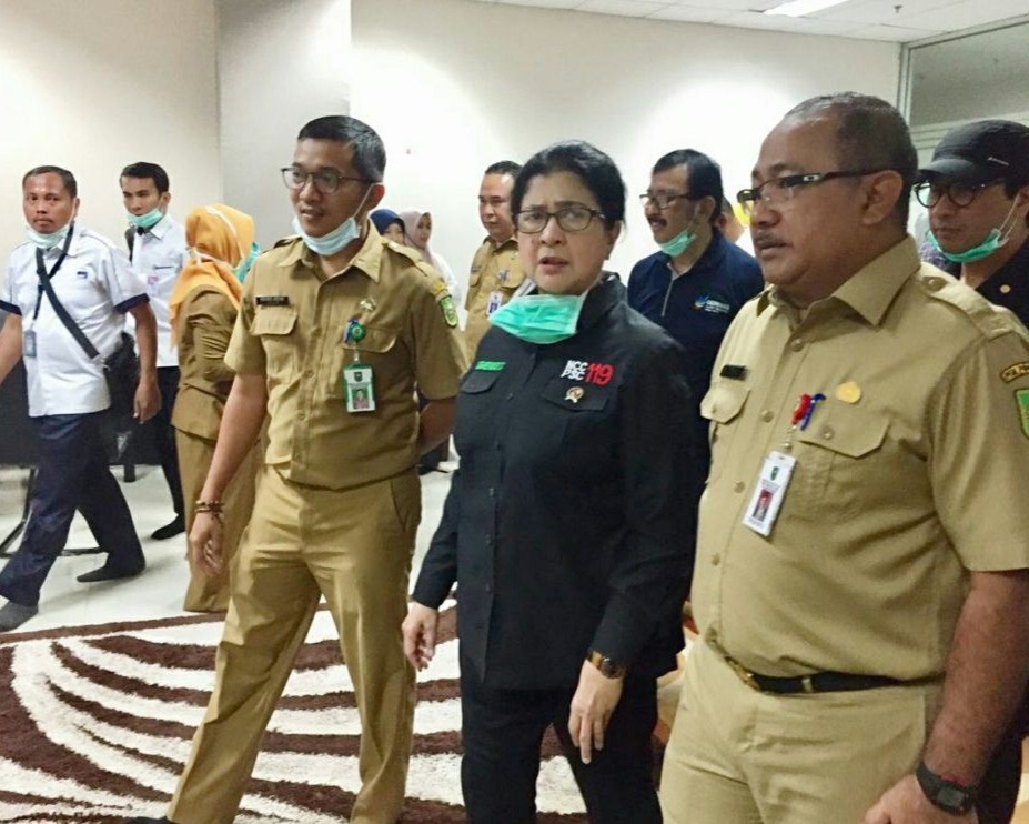 Menteri Kesehatan RI Mengunjungi Posko dan Rumah Singgah Dinas PUPR Riau