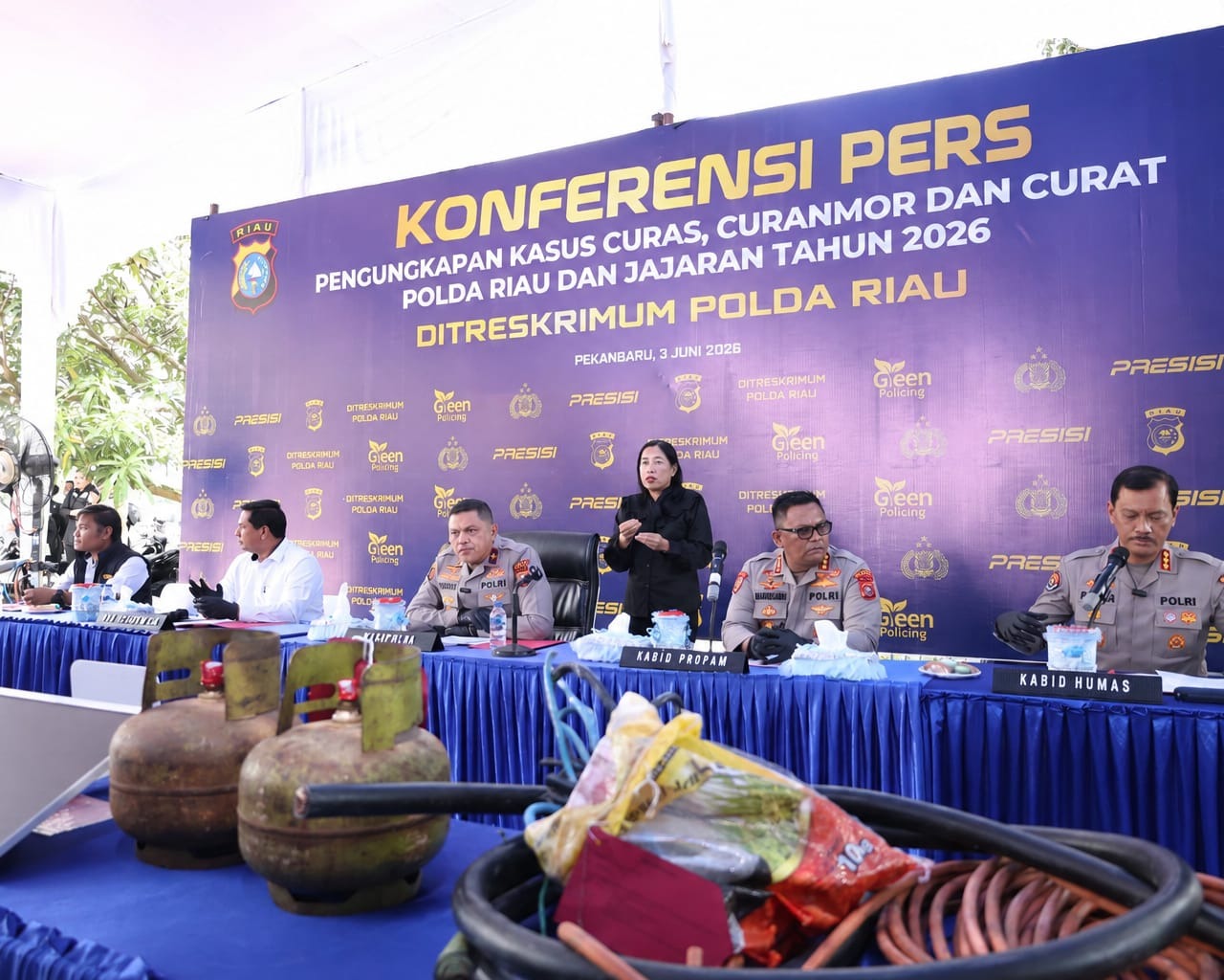 Polda Riau Bongkar 1.333 Kasus Kejahatan Jalanan, 525 Tersangka Diamankan