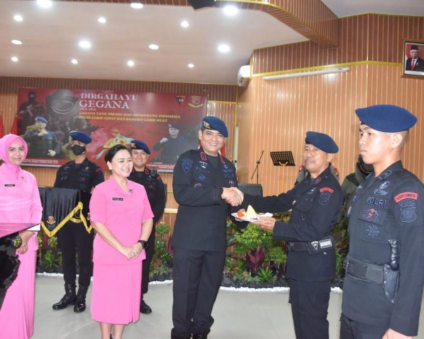 Peringati HUT Gegana Korps Brimob Polri Ke-48, Detasemen Gegana Satuan Brimob Polda Riau Gelar Syukuran