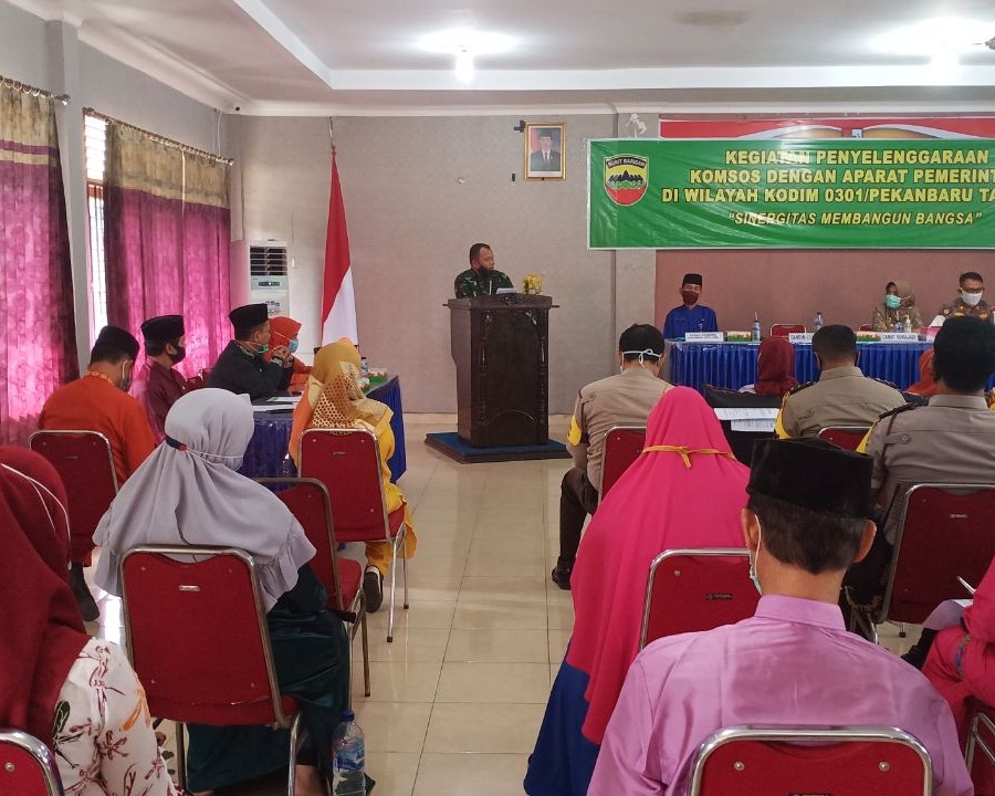 Kodim 0301/PBR Selenggarakan Komsos Bersama Aparat Pemerintah, Dengan Tema: 