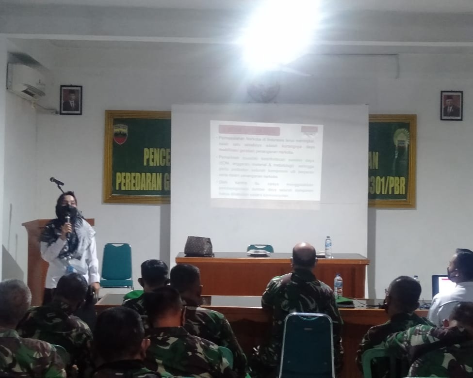 Perang Melawan Narkoba, Kodim 0301/PBR Laksanakan Kegiatan Sosialisasi P4GN