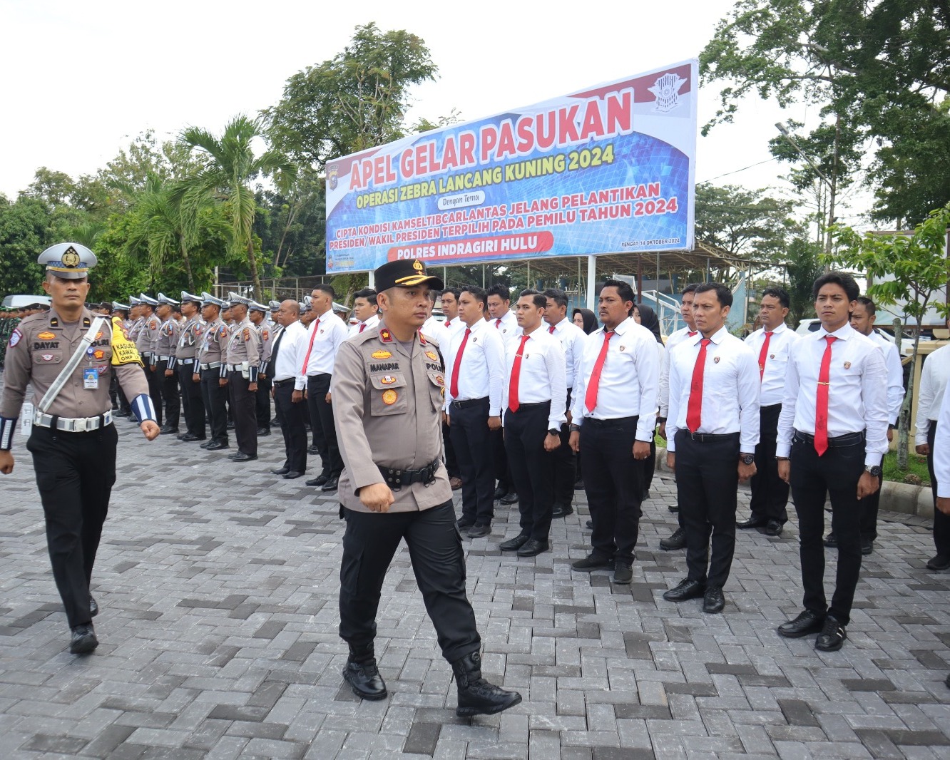 Gelar Pasukan Operasi Zebra Lancang Kuning Tahun 2024, Polres Inhu Ingatkan Simpatisan Tertib Berlalulintas