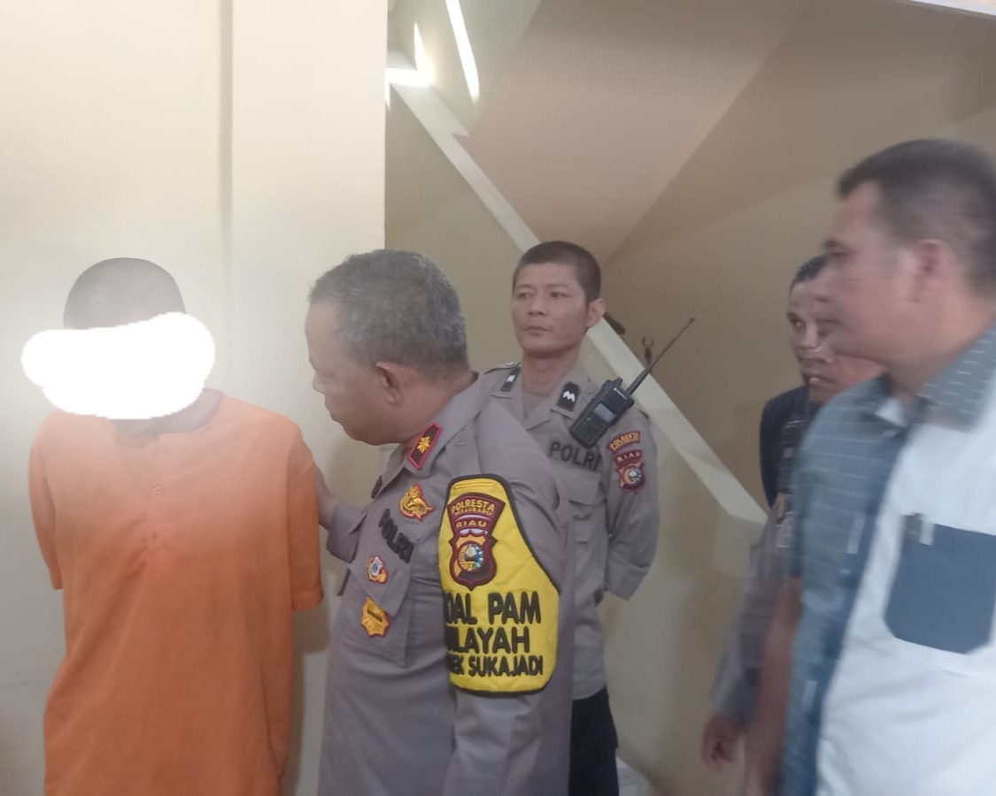 Team Opsnal Reskrim Polsek Sukajadi Polresta Pekanbaru Ringkus Seorang Pria Tindak Pidana Kasus Curanmor