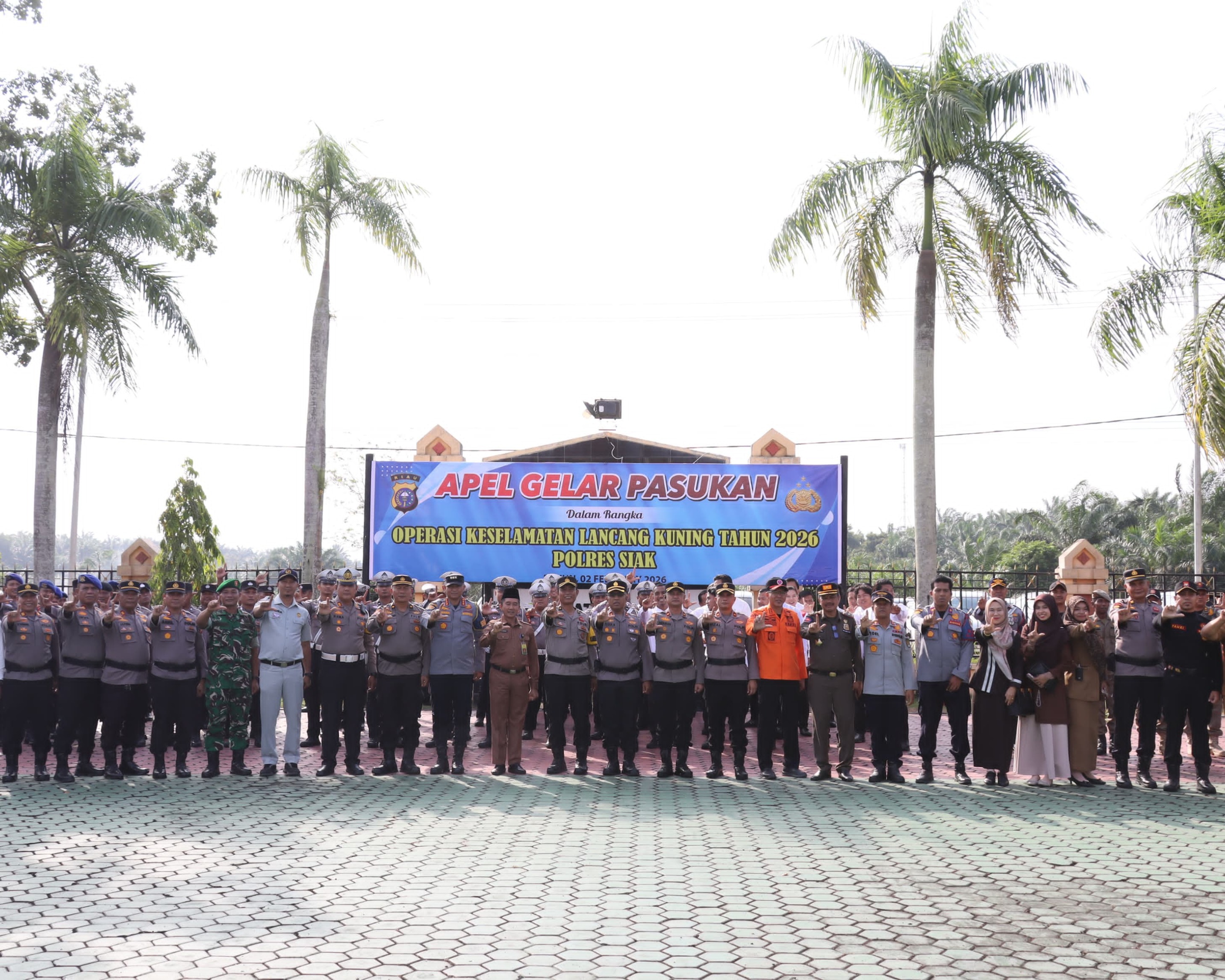 Polres Siak Gelar Operasi Keselamatan Lancang Kuning 2026, Kapolres: Tekan Pelanggaran dan Kecelakaan Lalin