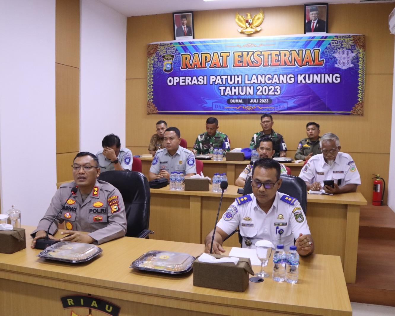 Polres Dumai Gelar Rapat Eksternal Operasi Patuh Lancang Kuning Tahun 2023