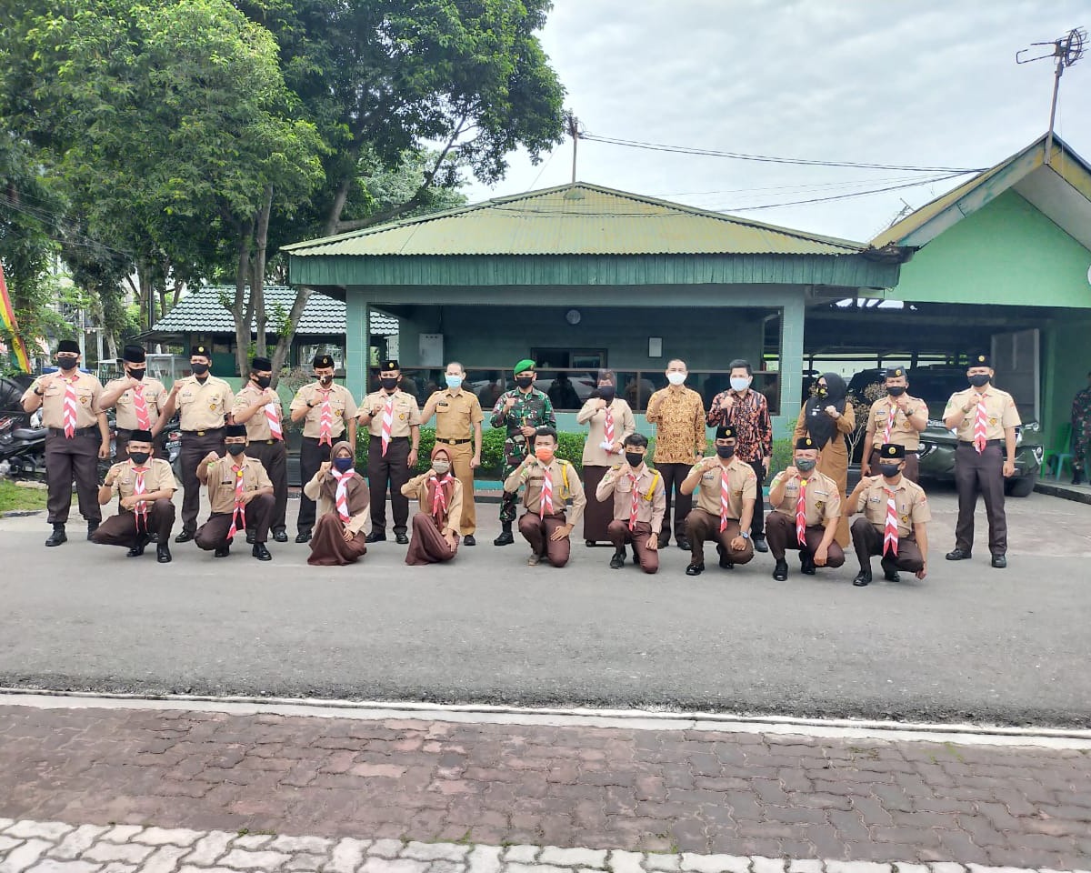 Dandim 0301/PBR Menerima Silaturahmi Pengurus Kwartir Cabang Gerakan Pramuka Kota Pekanbaru