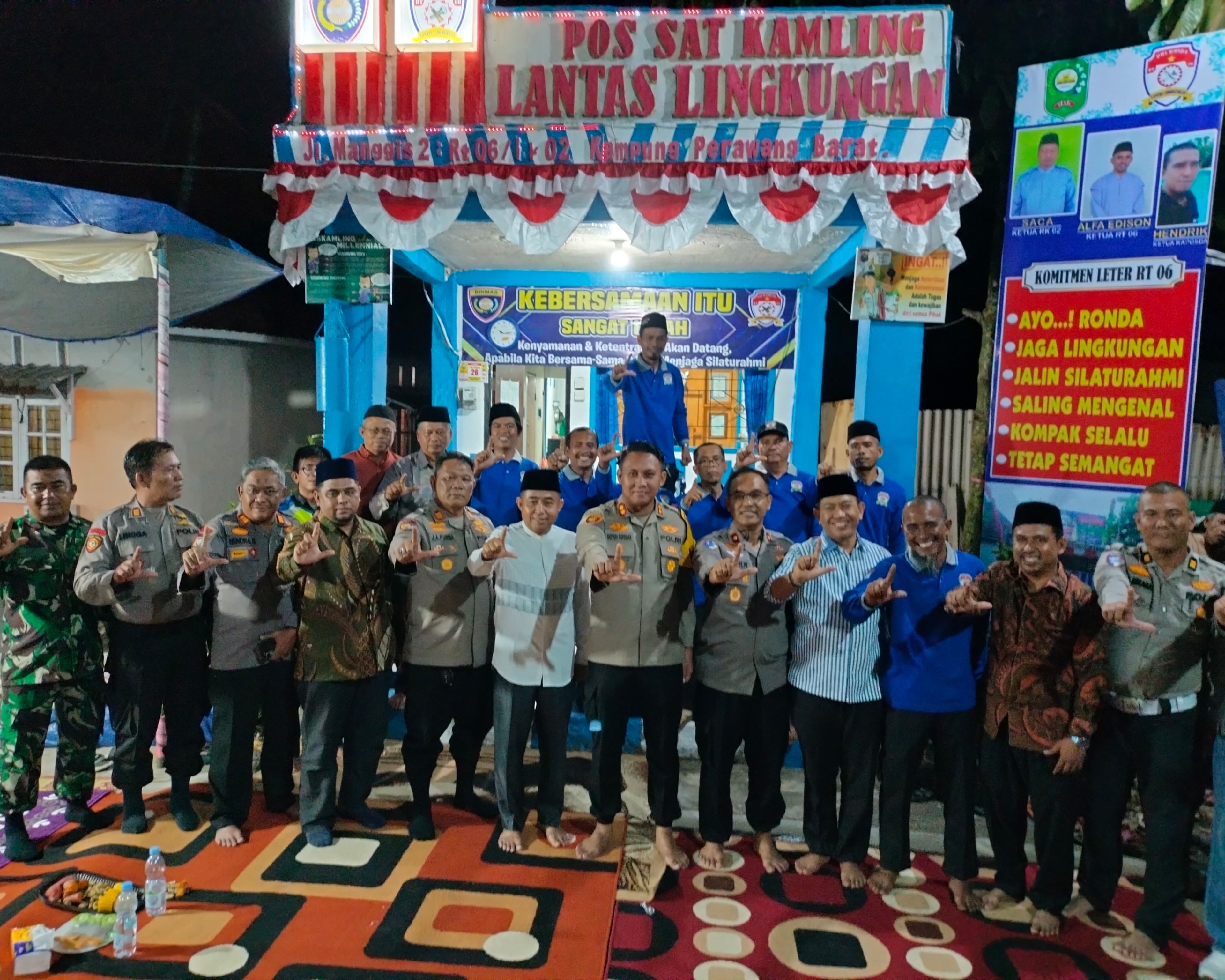 Kapolres Siak Resmikan Satkamling Lantas di Perawang Barat, Dorong Peran Aktif Warga Jaga Kamtibmas