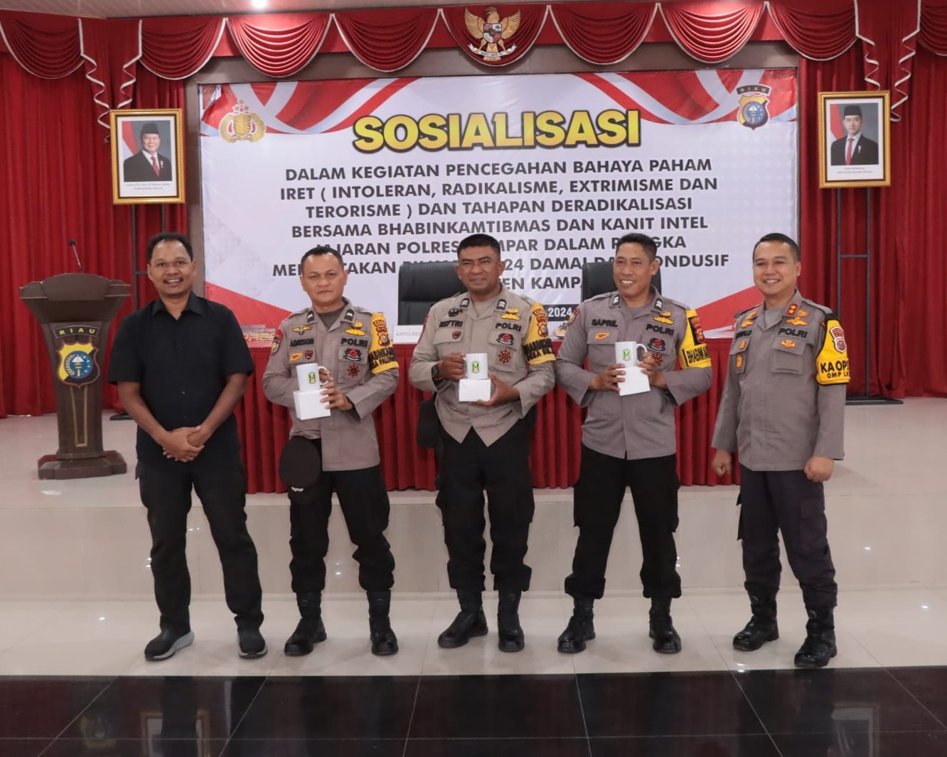 Di Momen Pilkada Kapolres Kampar Lakukan Sosialisasi IRET Mendatangkan Densus 88 Kasatwil Riau