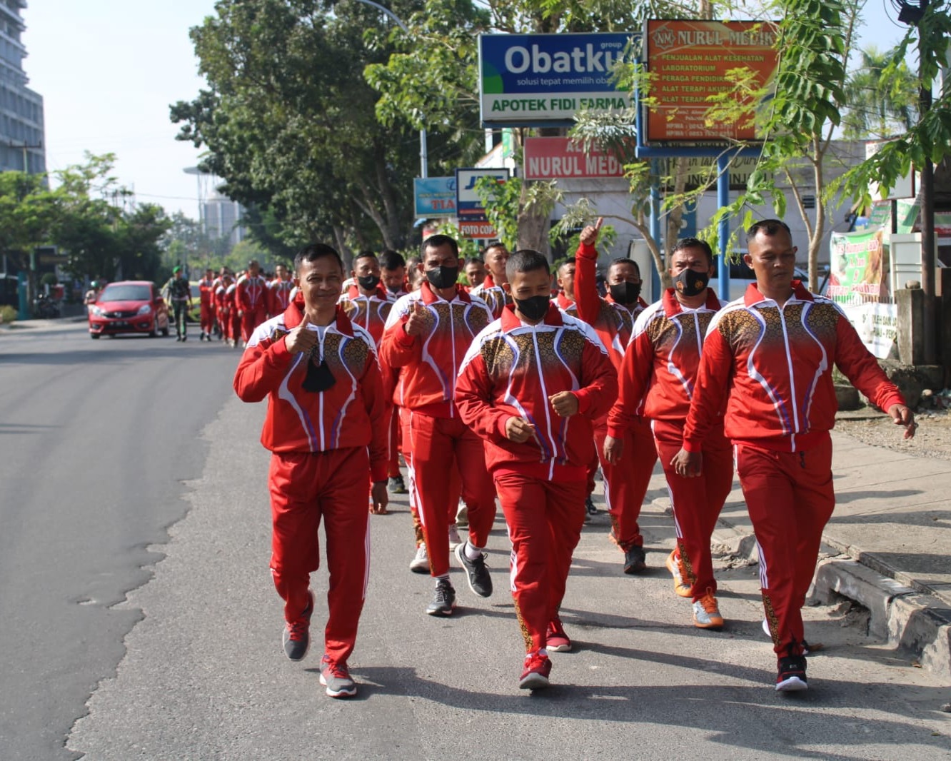 Suasana Bulan Puasa, Personil Kodim 0301/PBR Laksanakan Kegiatan Olahraga Bersama