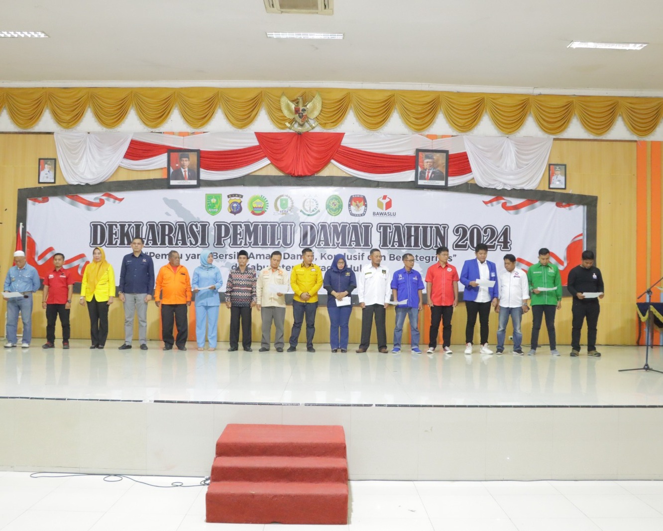 Deklarasi Pemilu Damai 2024, Kapolres Inhu Sampaikan 5 Faktor Terwujudnya Pemilu Damai