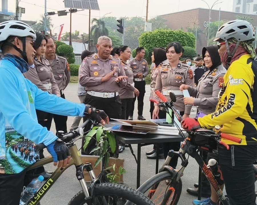 CFD Pekanbaru Jadi Ruang Edukasi, Polantas Karib Kampanyekan Keselamatan Dan Green Policing