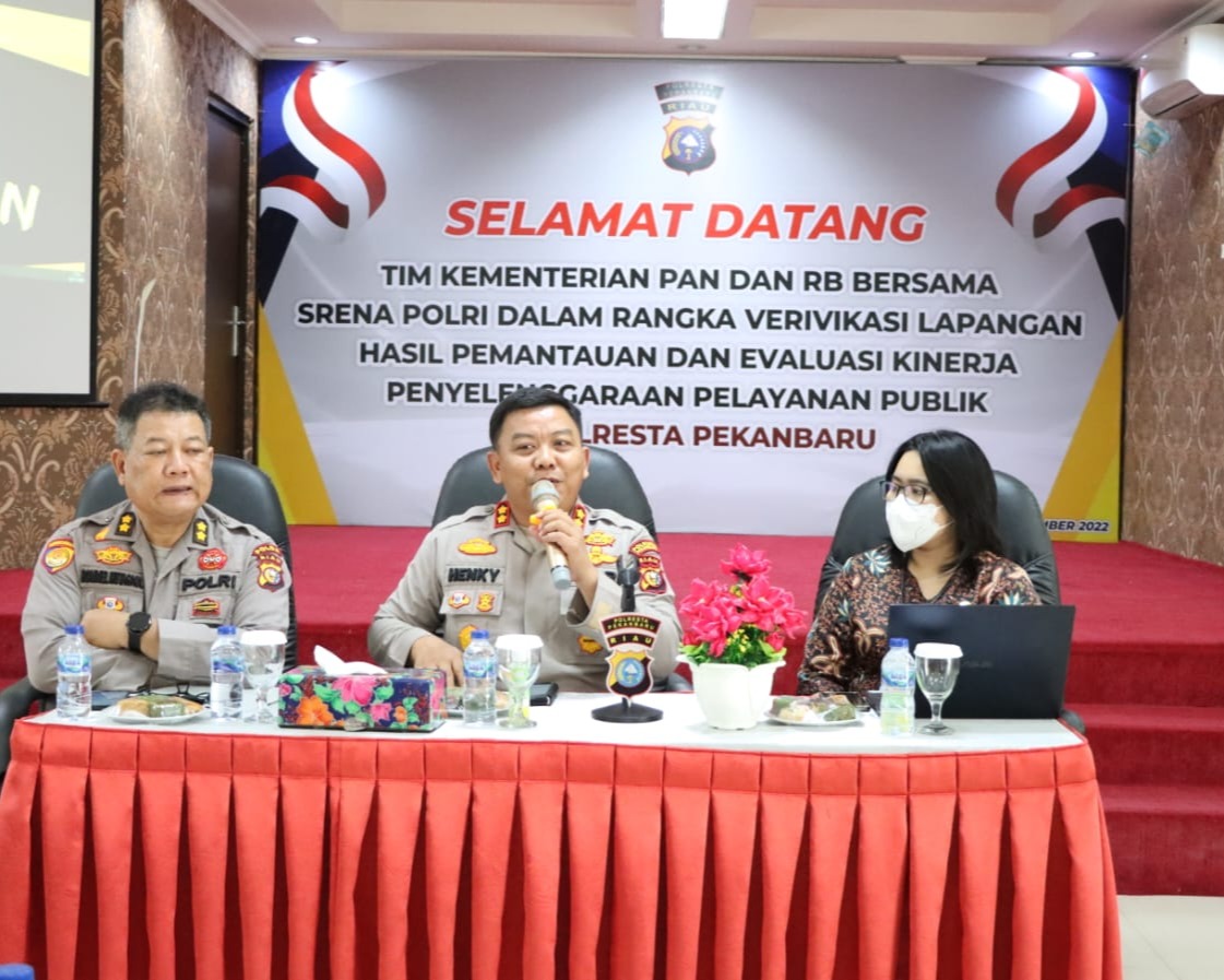 Tim Verifikasi MenPan RB Dan Srena Polri Kunjungi Polresta Pekanbaru