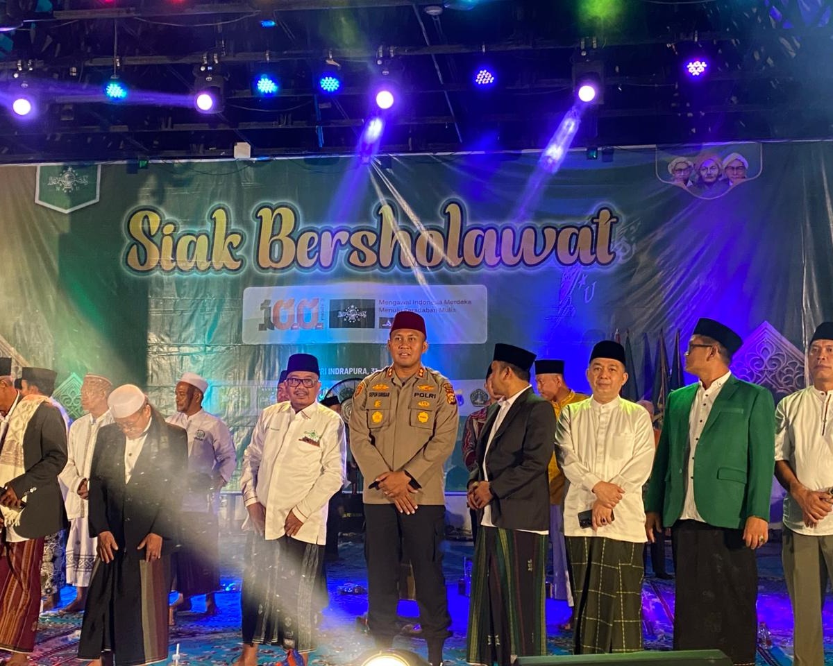 Kapolres Siak Hadiri Gebyar Sholawat Satu Abad NU, Tegaskan Pentingnya Merawat Persatuan Bangsa