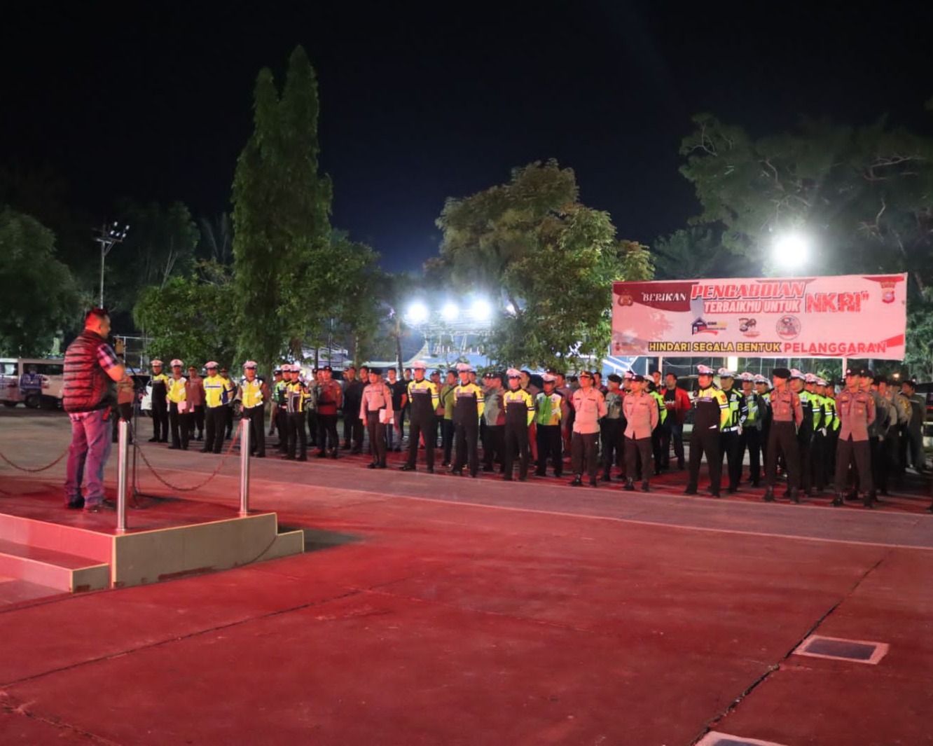 Cegah C3, Kapolres Inhu Pimpin Apel Gabungan Kompi Siaga dan Patroli