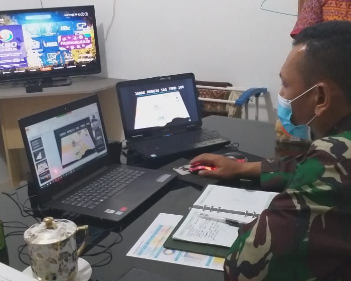 Dandim 0301/Pekanbaru Terima Arahan Danrem 031/WB Melalui Vidcon
