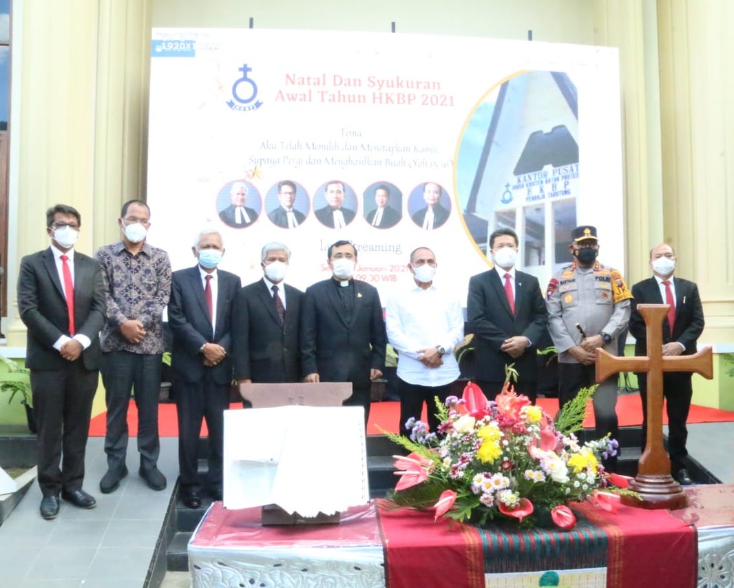 Bupati Taput Hadiri Acara Syukuran Awal Tahun 2021 HKBP di Pearaja Tarutung