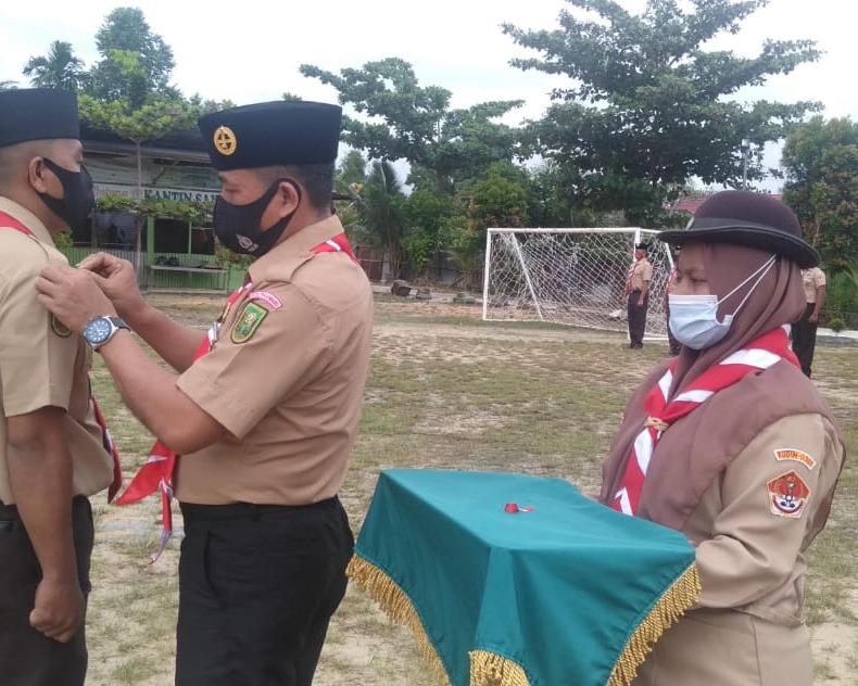 Kaur Bakti Kodim 0301/PBR Membuka Kegiatan Orentasi Pramuka Wira Kartika Tuanku Tambusai Kodim 0301/PBR