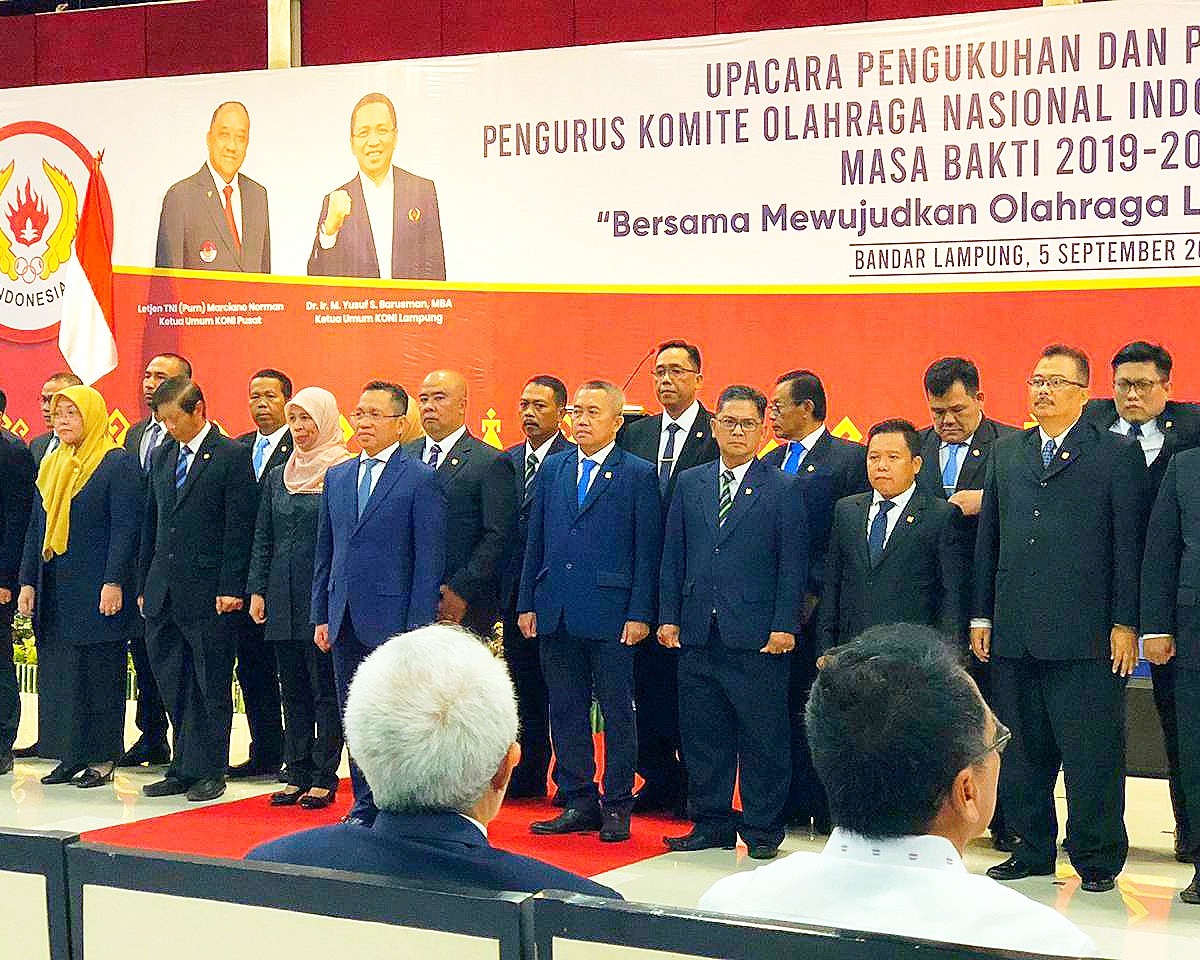 Resmi Dilantik, Ketua KONI Lampung  Siap Membawa Olah Raga di Bumi Ruwa Jurai Berjaya