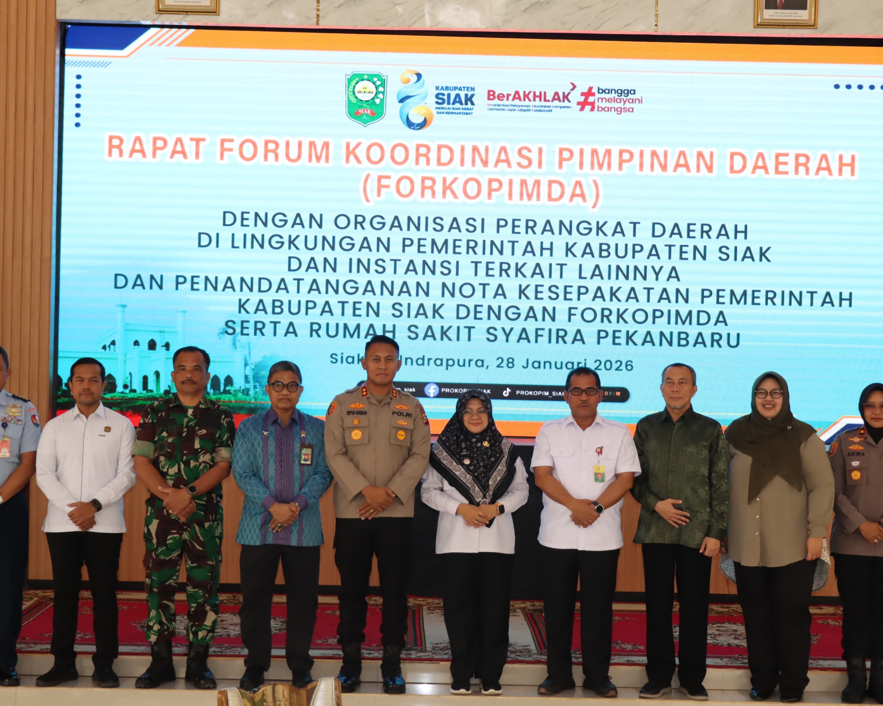 Pemkab Siak–Polres Siak Teken MoU, Perkuat Sinergi Hukum hingga Pengamanan Aset Daerah