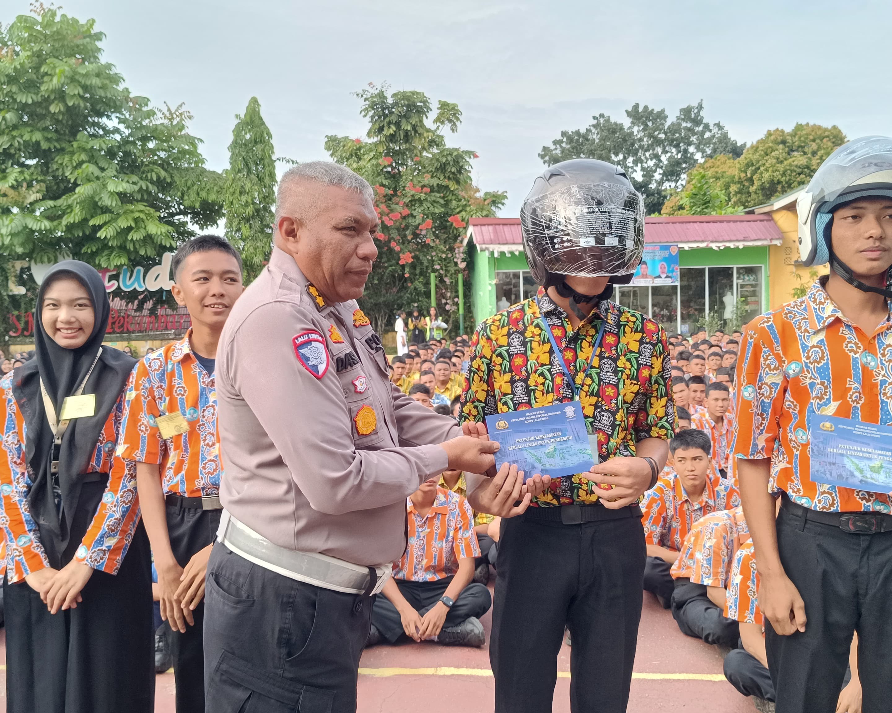 Program Police Goes To School, Ditlantas Polda Riau Gencar Laksanakan Kampanye Keselamatan