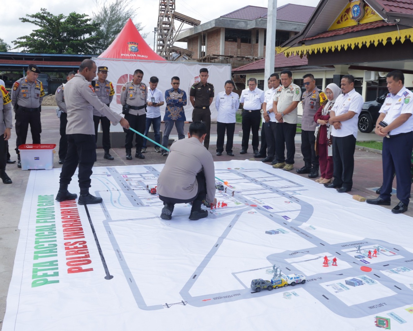 Pengamanan Rapat Pleno Tingkat Kabupaten, Polres Inhu Gelar Apel dan Rakor