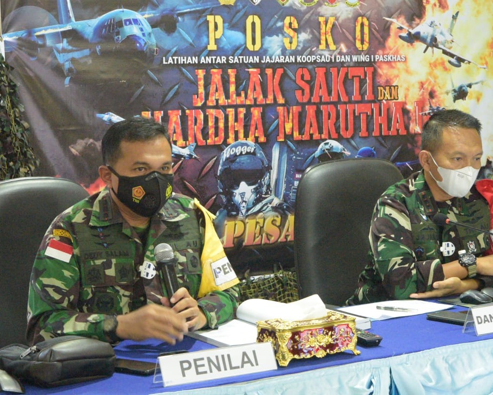 Danlanud RSN Hadiri Pembukaan Gladi Posko Latihan Jalak Sakti Tahun 2021 Secara Virtual