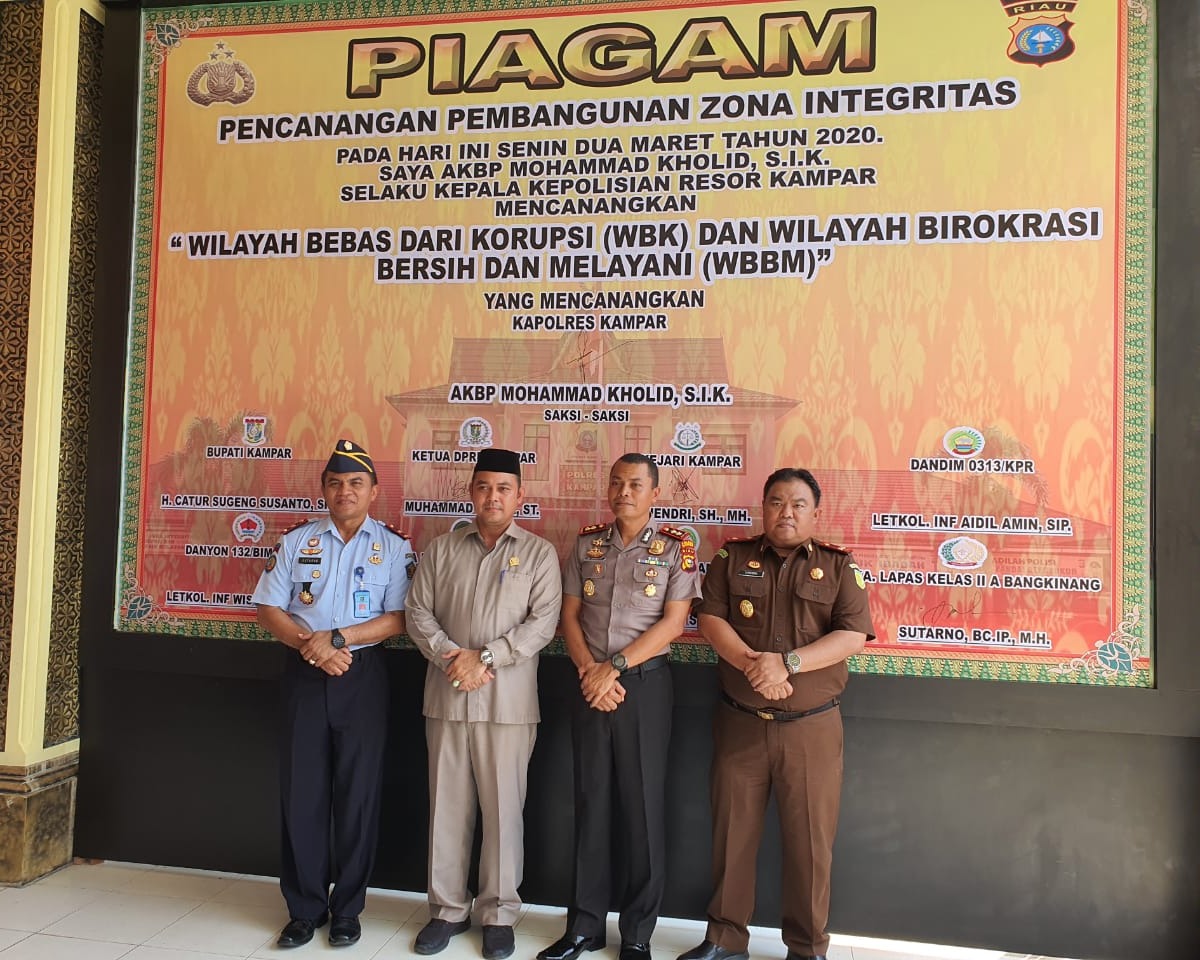 Kapolres Kampar Canangkan Pembangunan Zona Integritas Menuju WBK dan WBBM