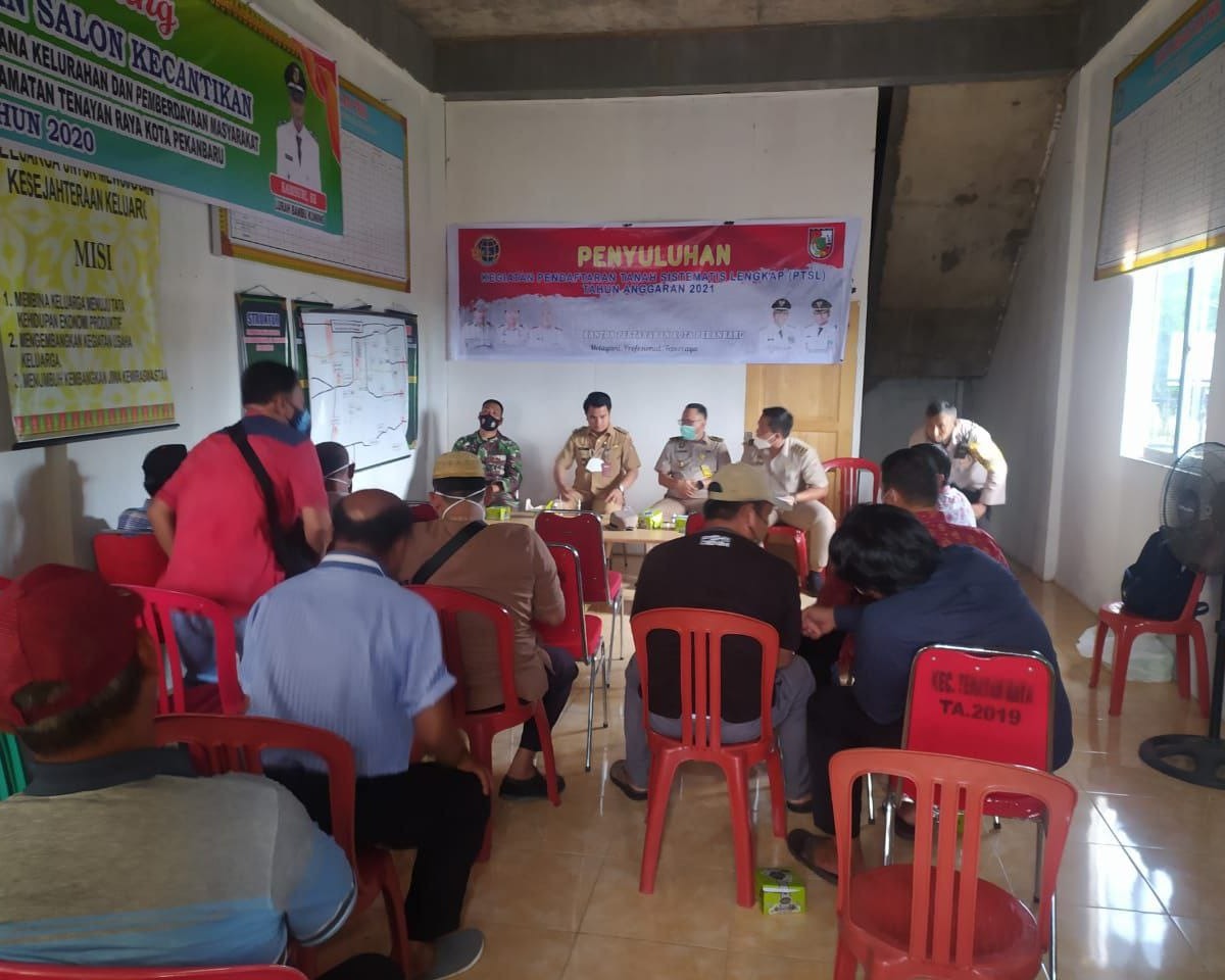Babinsa Kodim 0301/PBR Hadiri Sosialisasi BPN Persyaratan Pengurusan Sertifikat Tanah