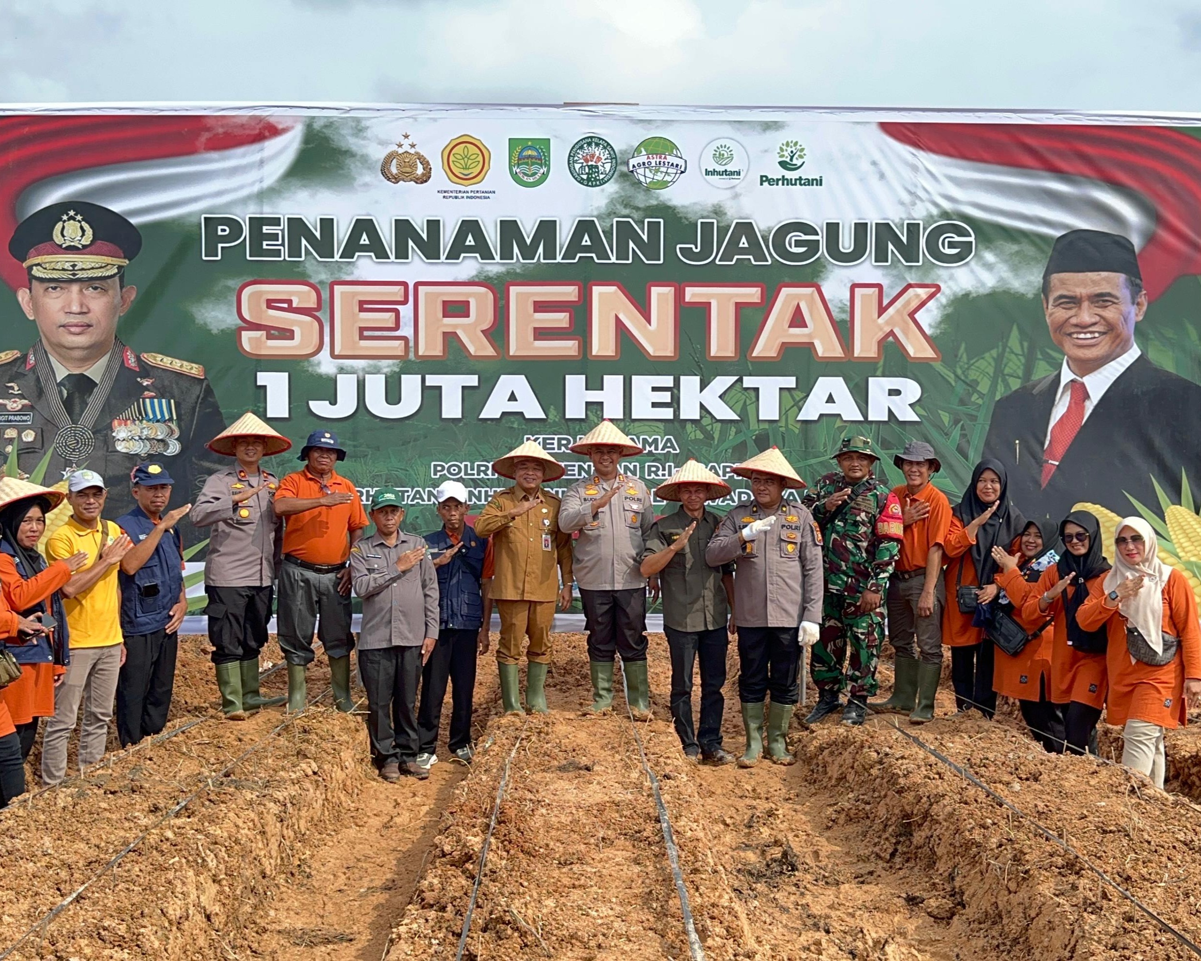 Polres Rokan Hulu Kolaborasi Secara Virtual Dengan Kementan dan Mitra Sukseskan Penanaman Jagung 1 Juta Hektar