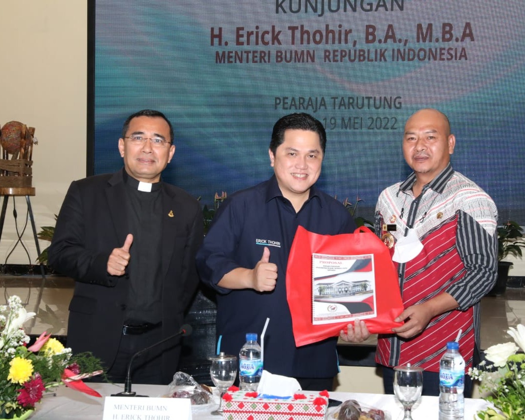 Bupati Nikson Nababan Sambut Kunjungan Kerja Menteri BUMN Di Kabupaten Tapanuli Utara