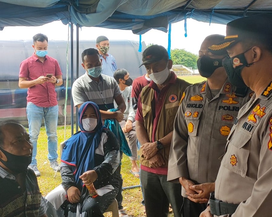 Polres Kampar Gelar Vaksinasi Massal Serentak Menjelang Hari Bhayangkara Ke-75, Diikuti Ribuan Warga