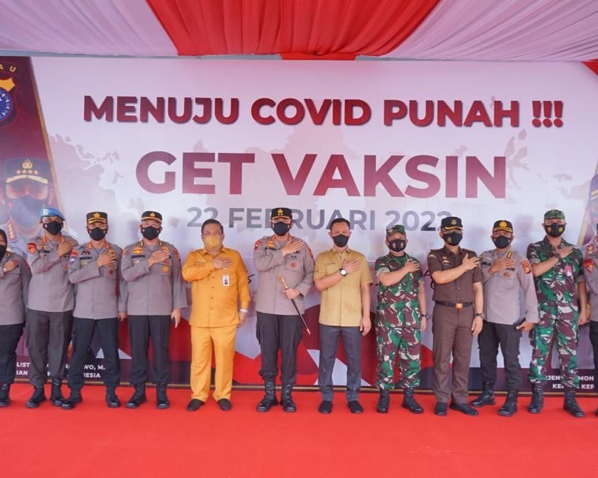 Kerja Kolaboratif dan Percepatan Tiada Henti, Polda Riau Gelar Vaksinasi Akbar di 350 Titik