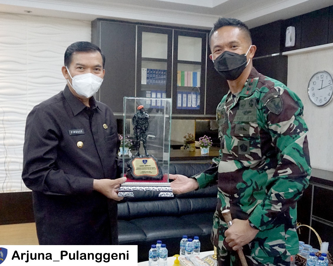 Jalin Silaturahmi, Danyonko 462 Paskhas Kunjungi Walikota Pekanbaru