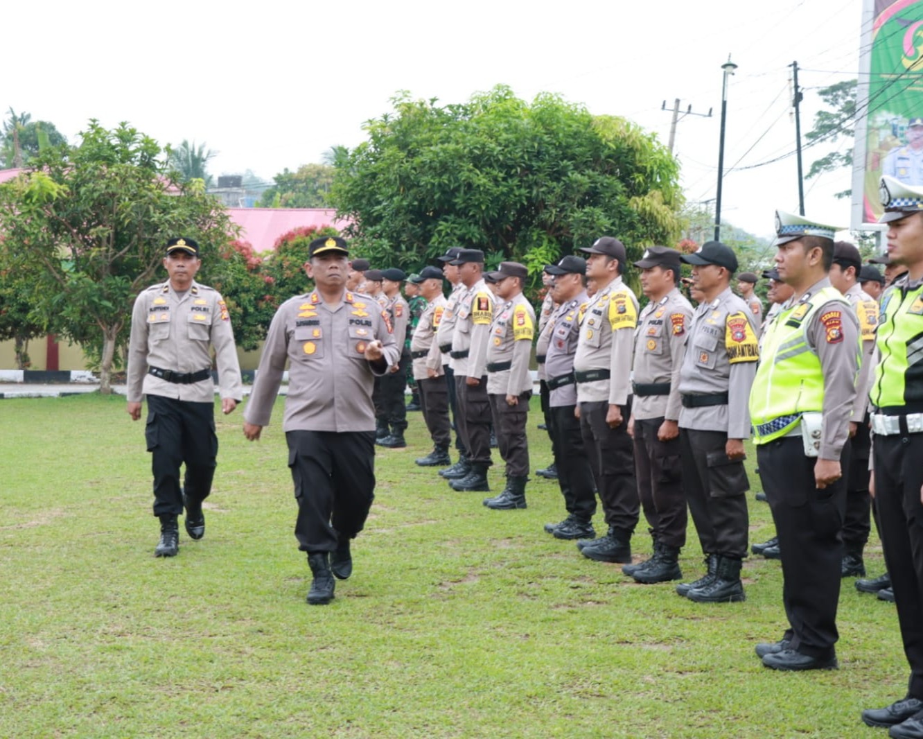 Kapolres Pimpin Apel Kesiapsiagaan Penanggulangan Karhutla  2023 Tingkat Kabupaten Kampar