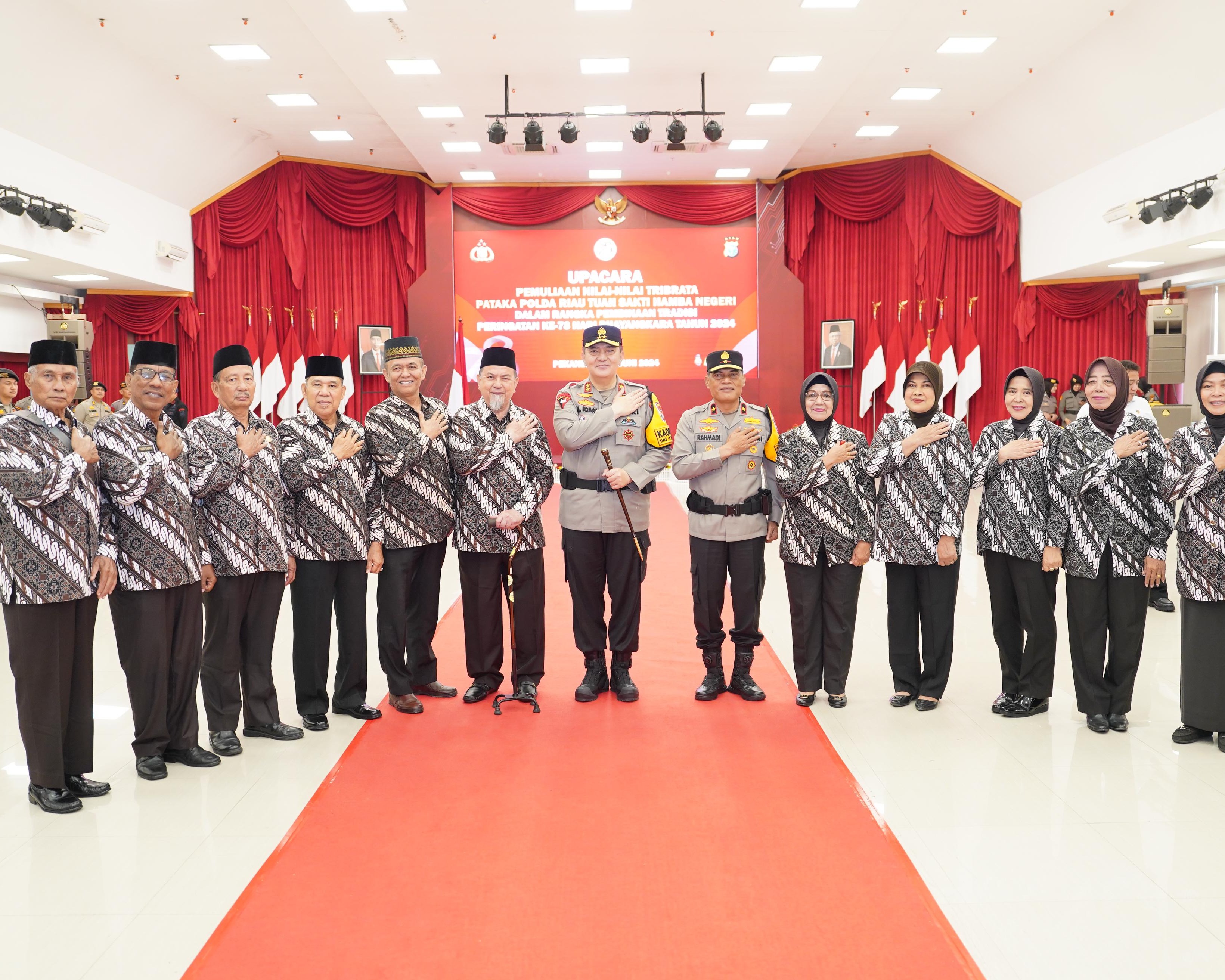 Upacara Pemuliaan Nilai-Nilai Tribrata Pataka Polda Riau Tuah Sakti Hamba Negri, Jelang Hari Bhayangkara Ke-78