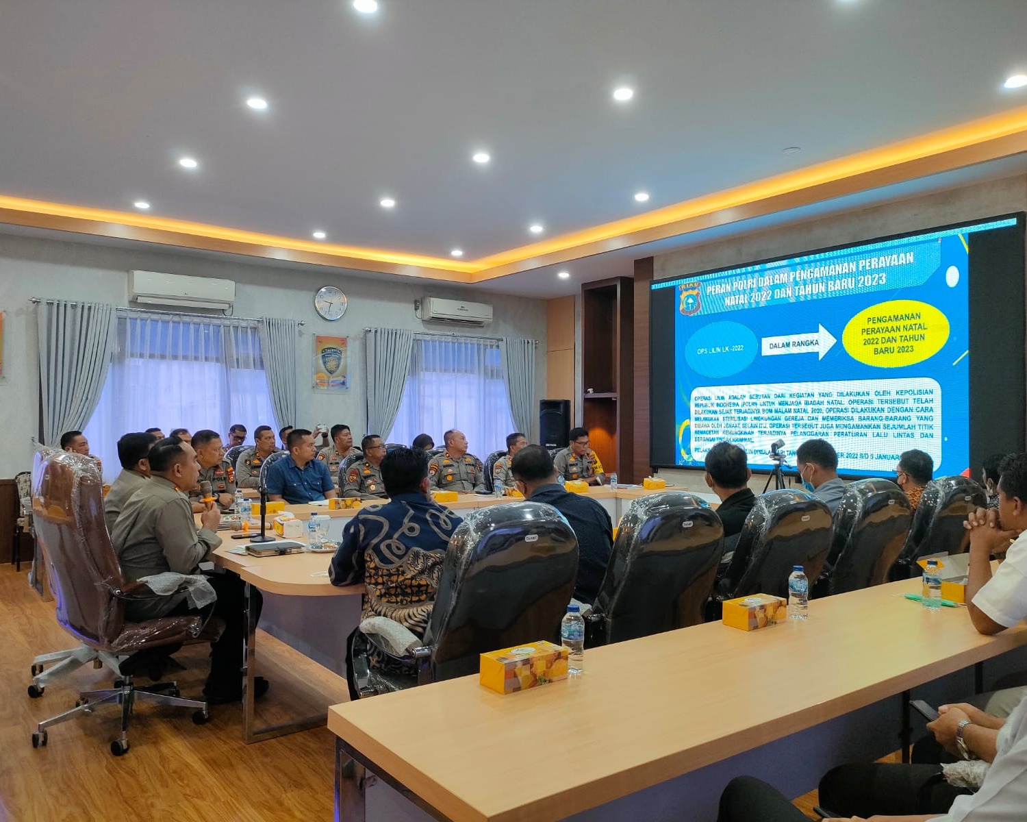 Polresta Pekanbaru Gelar Rapat Koordinasi Pengamanan Hari Raya Natal dan Tahun Baru 2023
