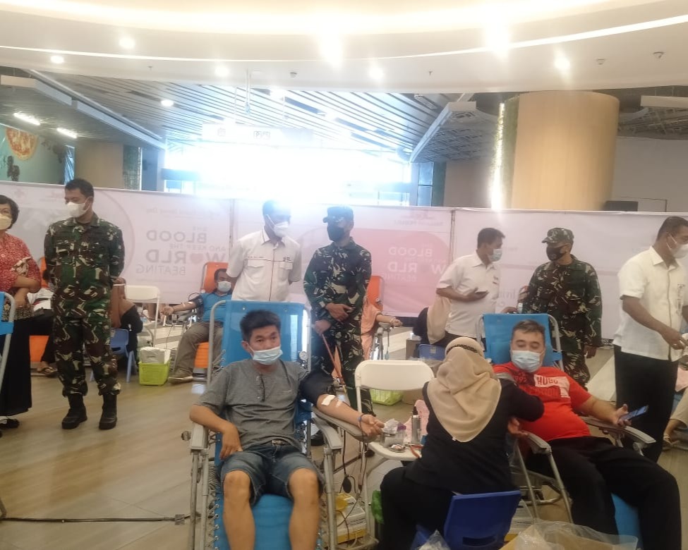 Peringati Hari Donor Darah Se Dunia, Dandim 0301/PBR Hadiri Acara Bhakti Sosial Donor Darah