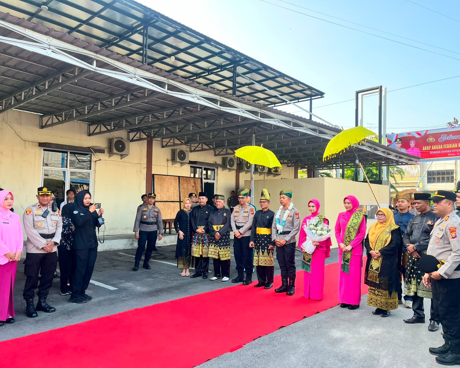 Kegiatan Penyambutan Dan Pelepasan Kapolres Dumai Dari AKBP Angga Febrian Herlambang Kepada AKBP Fatikh Dedy Setyawan