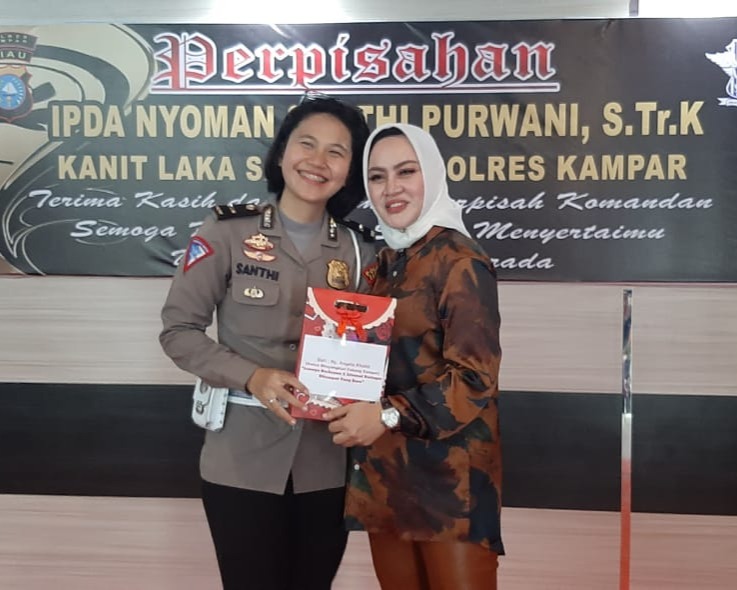 Kanit Laka Polres Kampar Ipda Nyoman Santhi Purwani S.Tr.K Pindah Tugas Ke Polda Metro Jaya