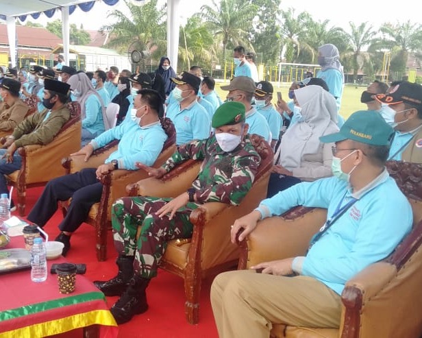 Dandim 0301/PBR Hadiri Acara Bulan Bhakti LPM Kota Pekanbaru Di Lapangan Asrama Pancasila