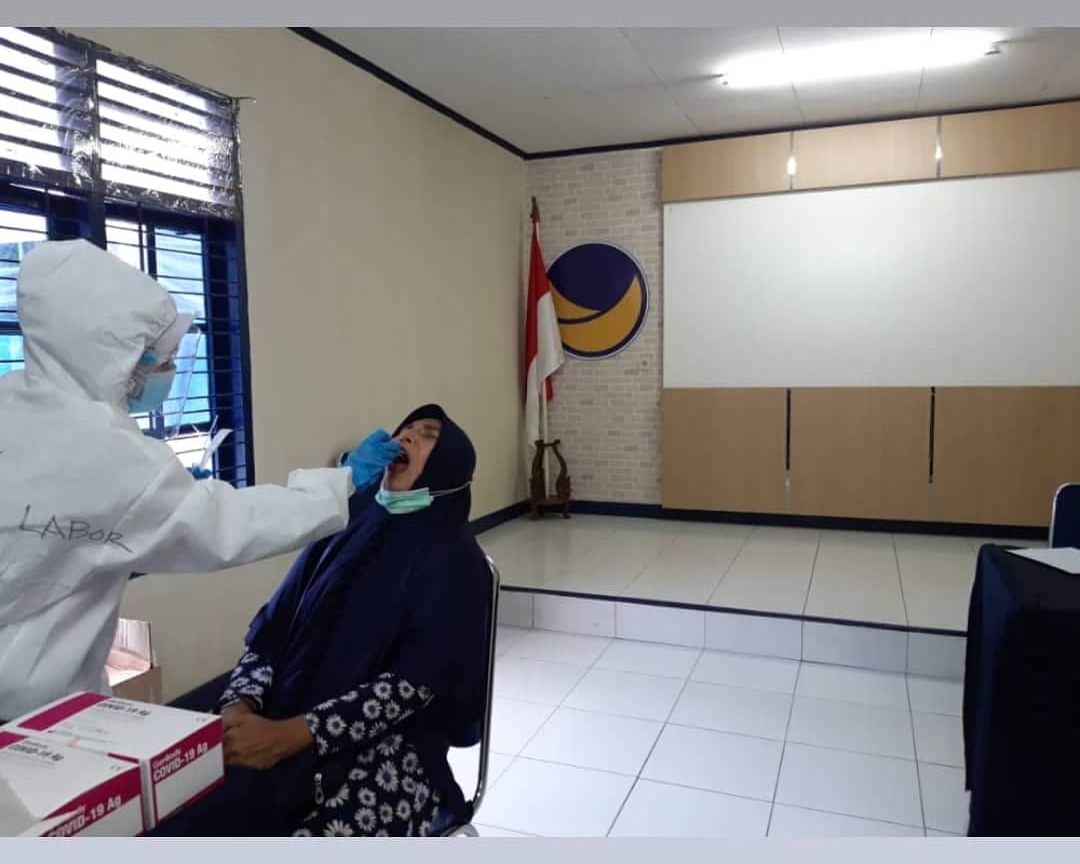 Cegah Penyebaran Covid-19, DPW Partai NasDem Riau Laksanakan Swab Antigen Sars Covid-19 Gratis