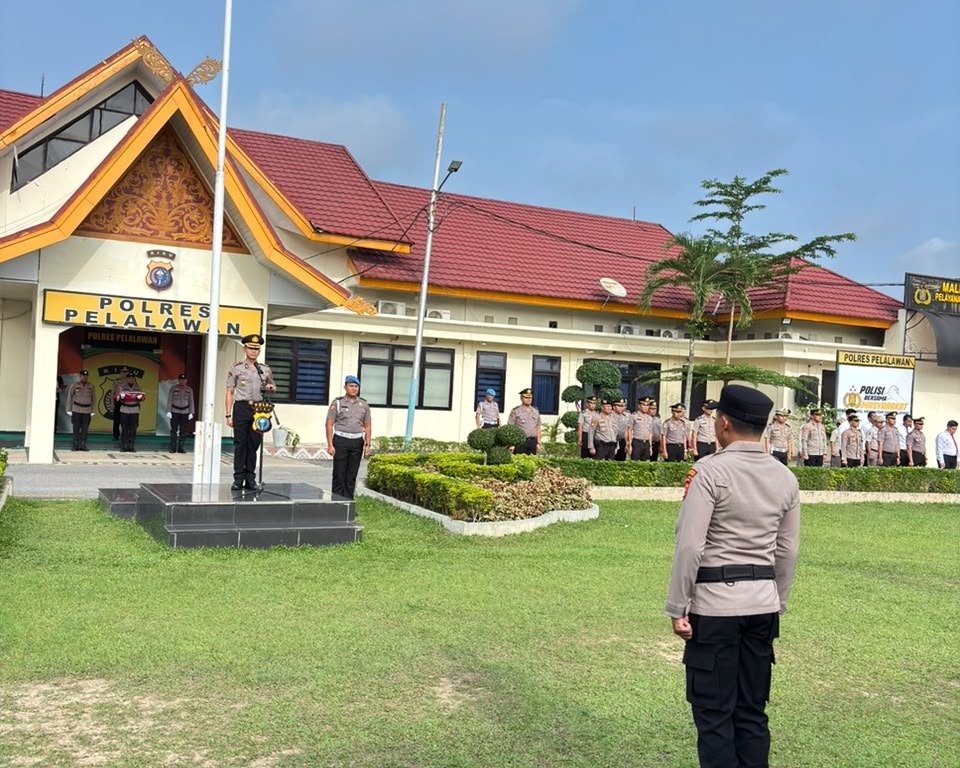 Polres Pelalawan Gelar Upacara Peringatan Hari Sumpah Pemuda Ke-98 Tahun 2026