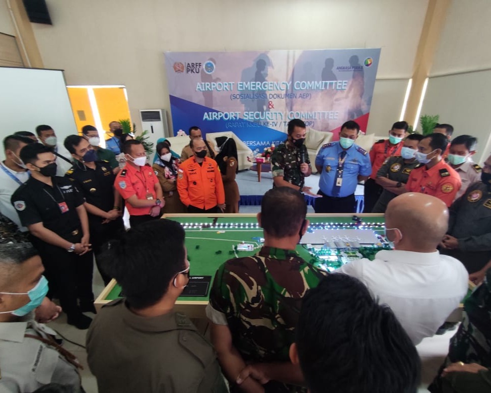 Bandara SSK II Pekanbaru Gelar Rapat Komite Penanggulangan Keadaan Darurat dan Rapat Komite Keamanan Bandar Udara Ke-4 Tahun 2021