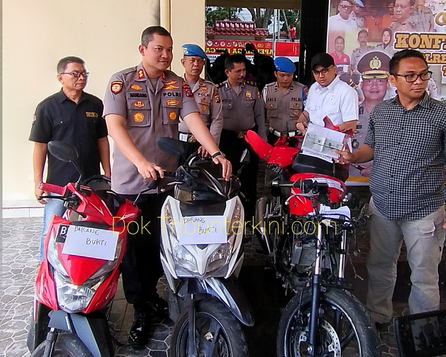 Tim Opsnal Reskrim Polresta Pekanbaru Berhasil Menangkap Empat Tersangka Kasus Curanmor