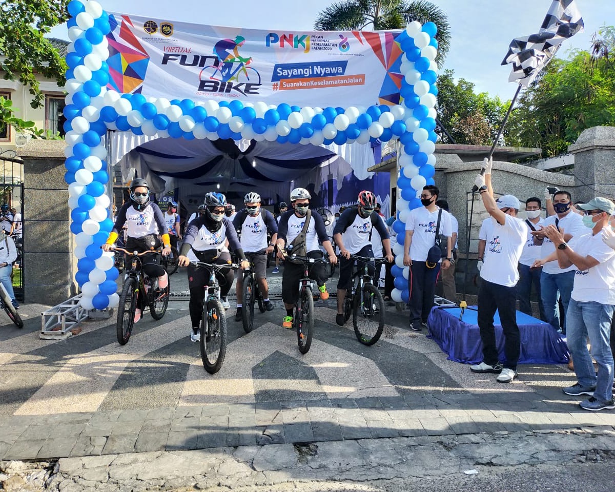Dandim 0301/PBR Ikut Serta Dalam Kegiatan Virtual Fun Bike Pekan Nasional Keselamatan Jalan Tahun 2020